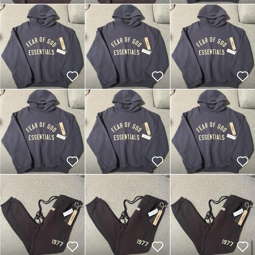 Fear of God Essentials Navy Hoodie - Picture 5 of 5